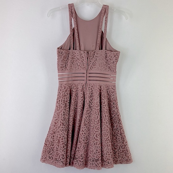 HOMECOMING City Studio Lace Fit Flare Rose Dress - Picture 5 of 8